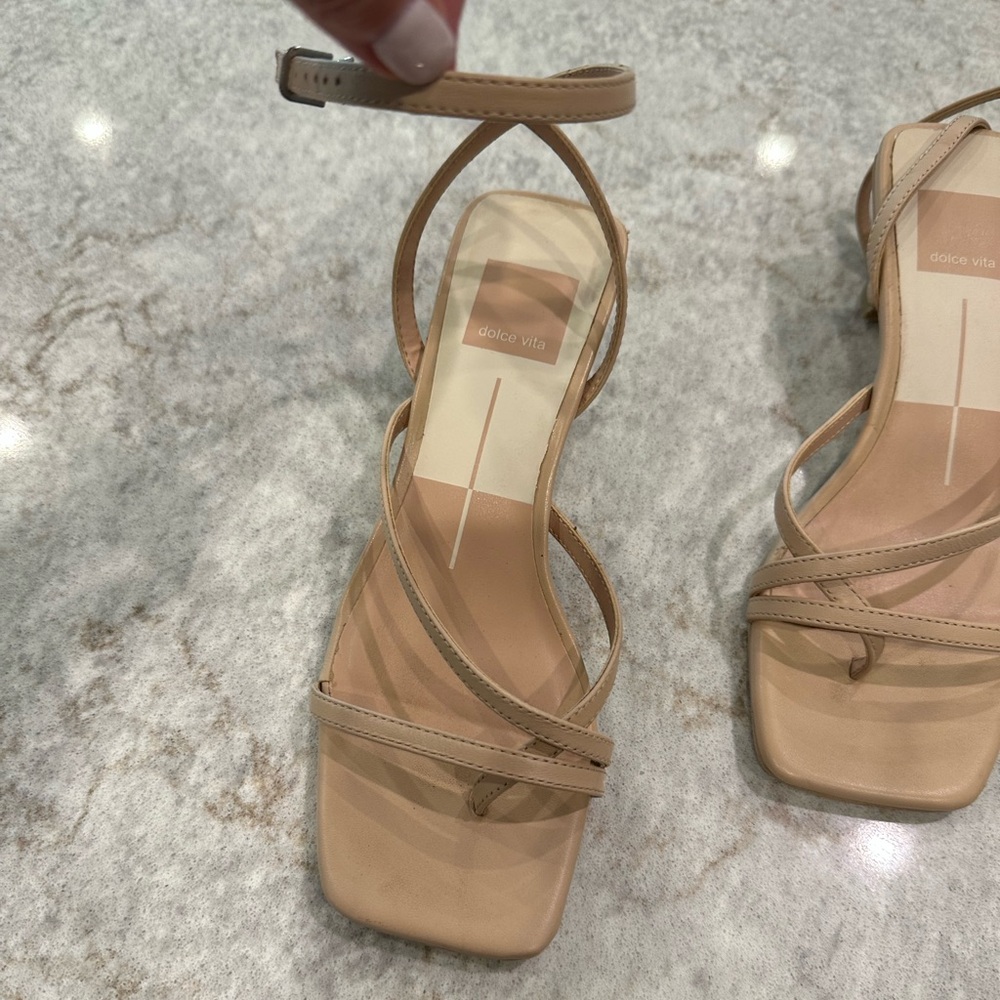 Dolce Vita Women's Beige Strappy Heels